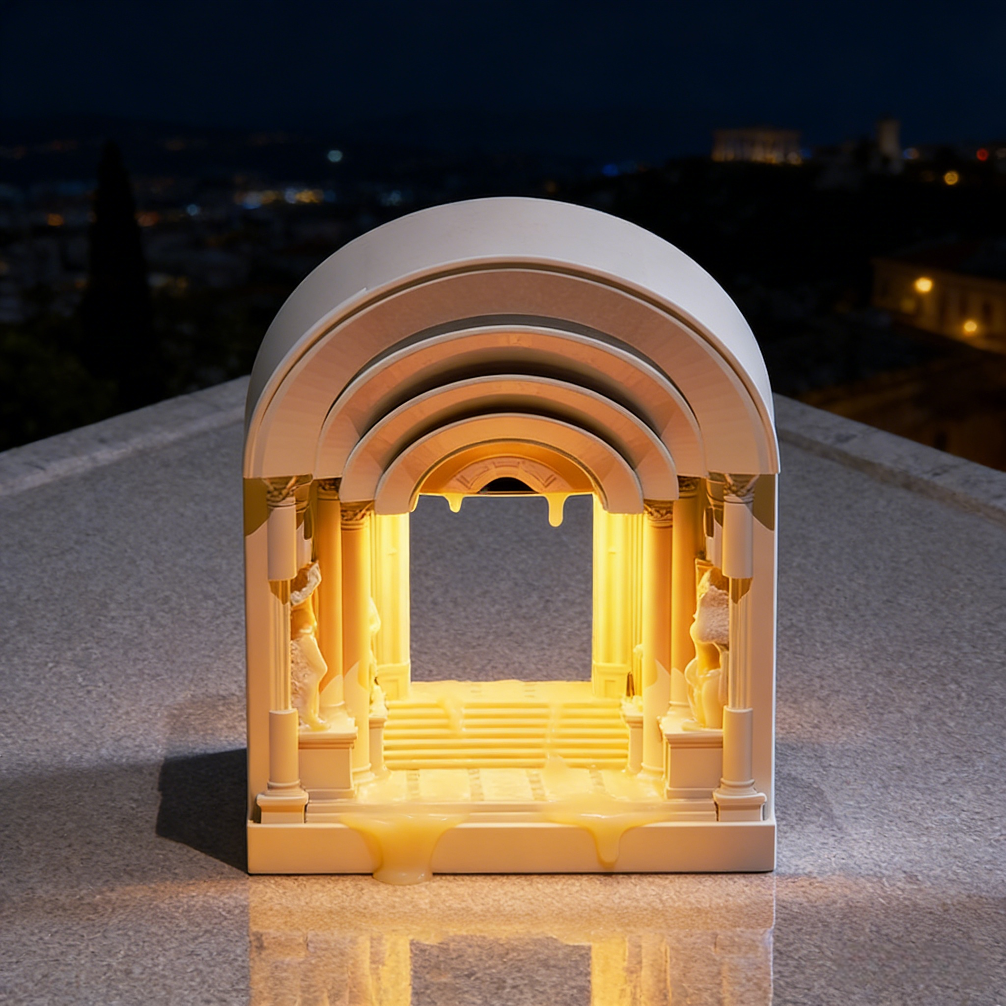 Retro-style wax lamp