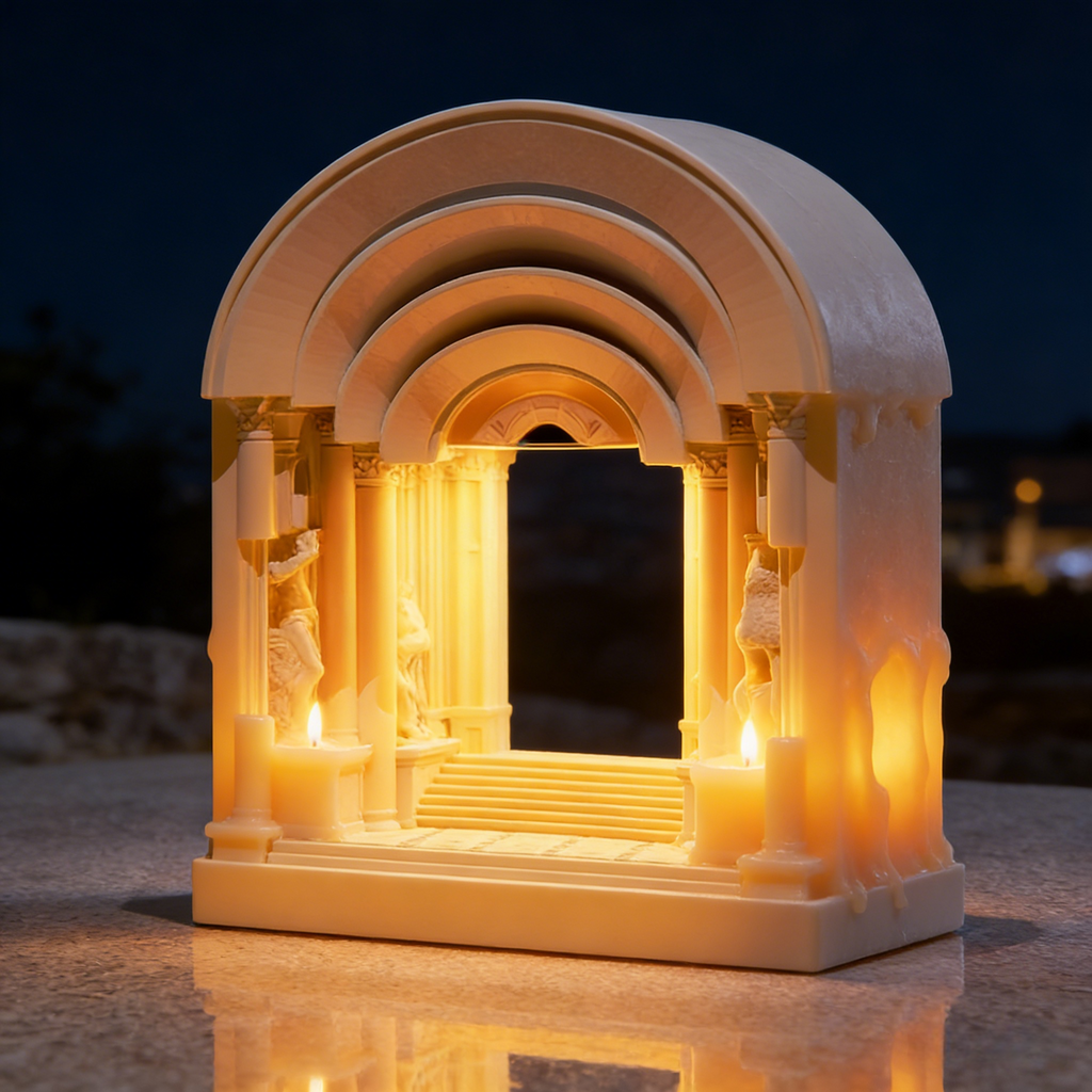 Retro-style wax lamp