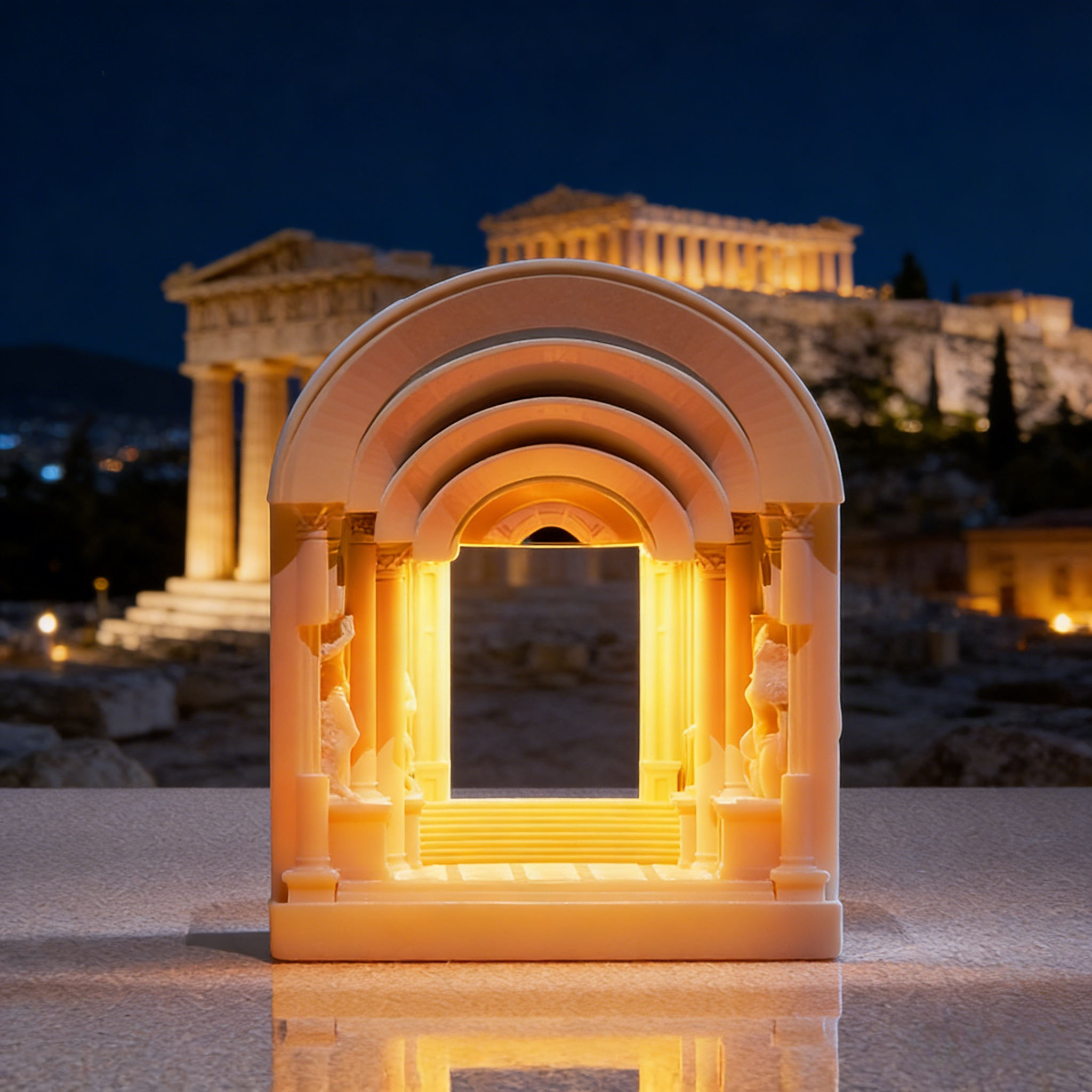 Retro-style wax lamp